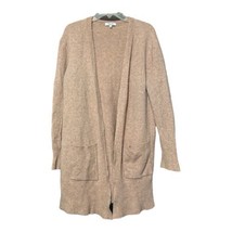 Madewell Women Pink Wool Nylon Alpaca Long Open Front Cardigan Sweater Sz Small - £19.69 GBP