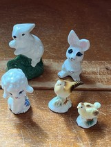 Vintage Lot of Porcelain Duckling &amp; Ceramic Easter Bunny Rabbit &amp; Sheep Lamb Hol - £7.56 GBP