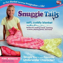 As Seen On TV Kids Snuggie Tails Pink Mermaid Blanket - £23.34 GBP