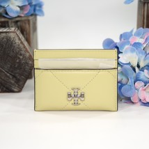 Tory Burch Pear Green Leather Kira Quilted Logo Card Case Mini Wallet NWT - €107,84 EUR