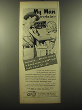 1950 Dickies Shirts & Pants Ad - My man works in Dickies - $18.49