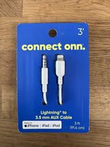 Connect Onn Fast To 3.5 Mm AUX Cable For IPHONE iPad iPod - $9.65