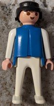 Vintage 1982+ Playmobil Figure Moveable Hands Blue Tunic White Legs &amp; Arms - £7.05 GBP
