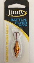 Lindy Rattl&#39;N Flyer Spoon-Techni-Glo Gold Shiner-1/8 oz FJ020-RARE-SHIPS... - £14.97 GBP