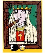 1946.Religious queen smokes cuban cigar painting vintage Poster.Decorati... - $16.20+