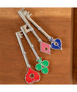 Resident Evil 2 Collectible Keys Set Heart Diamond Spade Club Replica Props - €7,62 EUR