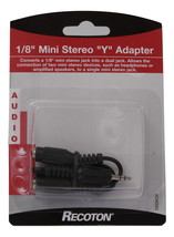 3.5 mm 1/8 Inch Mini Male Stereo Jack To Y 2 RCA Female Audio Cable Adapter  - £4.78 GBP
