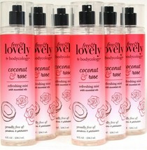Bodycology 8 Oz Free &amp; Lovely Rose &amp; Coconut Oils Refreshing Mist 6 CT - £29.78 GBP