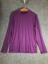 Ogeenier Purple Long Sleeve Pullover T Shirt Large Mens L Casual Stretch... - £12.54 GBP