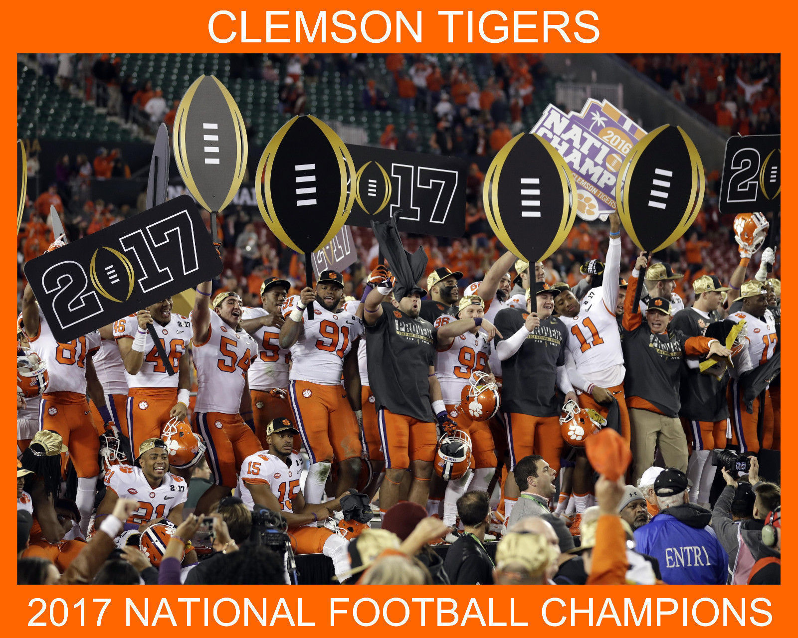 Primary image for 2017 CLEMSON TIGERS 8X10 PHOTO TEAM PICTURE NCAA FOOTBALL CHAMPS