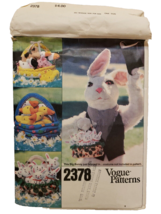Vogue Easter Craft Pattern Lot of 2 Plush Rabbit Chicks Eggs Basket FF Projects - £14.68 GBP