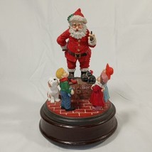 Santa Sculpture Kids Pets 9.5&quot; Tall Christmas Decor Old St. Nick Naughty Or Nice - £18.05 GBP