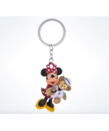 Disney Park Fun Minnie Mouse with Duffy Bear Figurine Keychain Key Chain - £13.29 GBP