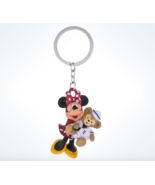 Disney Park Fun Minnie Mouse with Duffy Bear Figurine Keychain Key Chain - $23.11 CAD