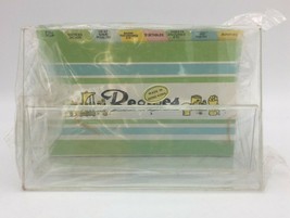 Vintage Recipe Box Clear Acrylic Open Top Index Cards Tabs New Lucite 4 x 6&quot; - $19.95