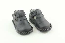 TENDER TOES Toddler Baby Boys Rubber Sole Dress Black Leather Shoes 9508WT - £14.05 GBP+