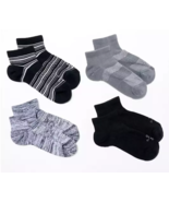 Tommie Copper 4PK UltraTemp Ankle Socks Black Striped Size M Medium - $48.67 CAD