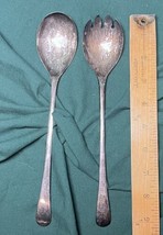 2 Silver Plate Spoons/Spork-EPNS Made in England Stamped on Handles ~ 9 ... - $8.00
