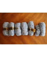 Nomotta Capriccio Blue Silver Metallic Sheep Wool Yarn Balls 20g Vintage... - $535.07 MXN