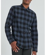 J Brand Mens Button-Down Check Print Casual Shirt in Blue Night/Black-Large - €42,77 EUR