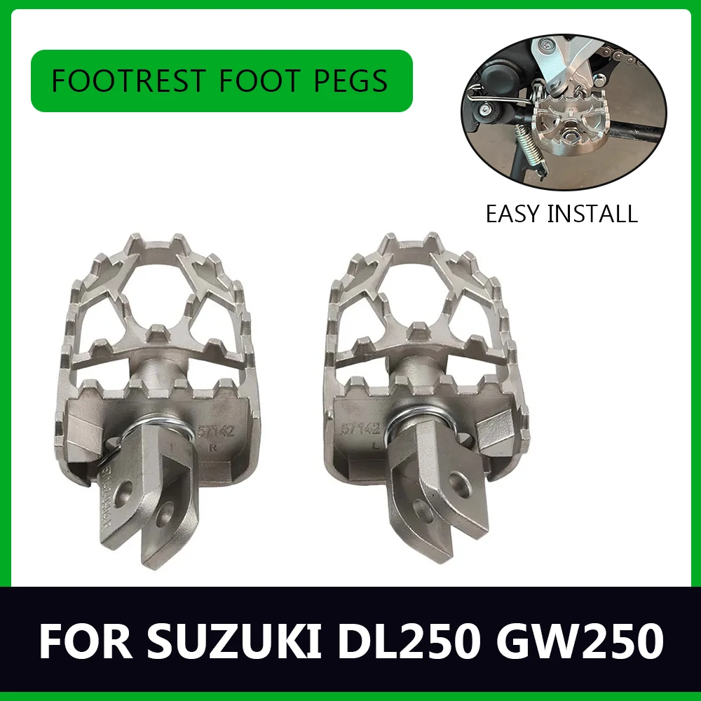 Motorcycle Accessories Footrests Footpeg Foot Pegs Pedals Plate Foot Res... - £46.63 GBP