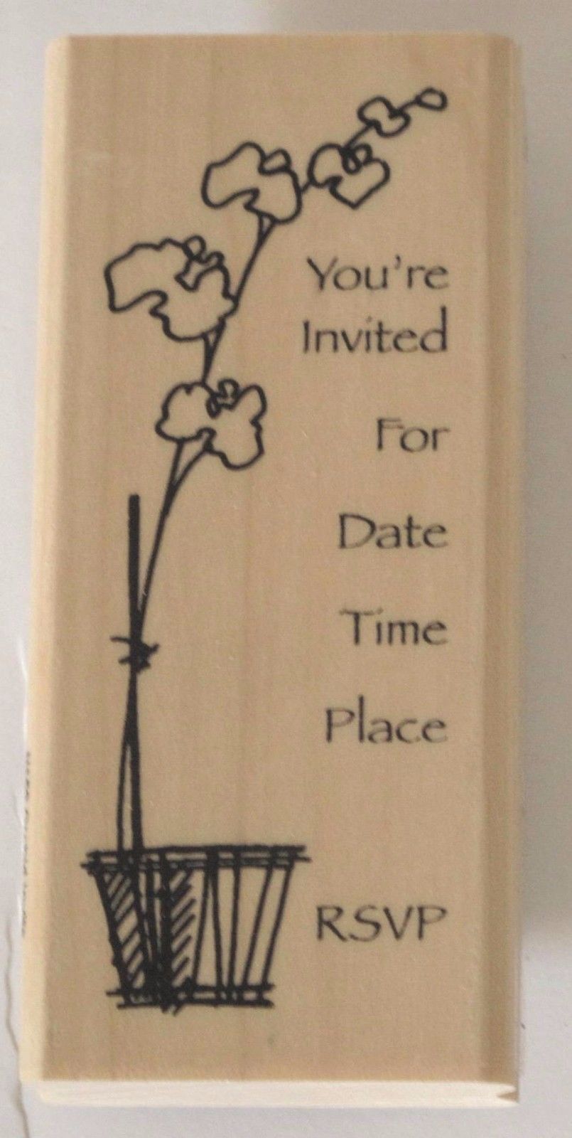 You're Invited RSVP Rubber Stamp Wood Mounted by Stampendous - $8.42