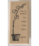 You&#39;re Invited RSVP Rubber Stamp Wood Mounted by Stampendous - €7,31 EUR