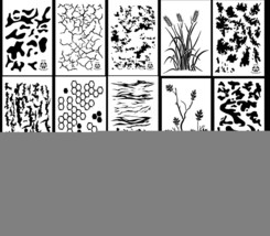 Spray Airbrush Paint Camouflage Stencils 10 Mil Camo Duracoat 9x14&quot; (13 Designs) - £29.56 GBP