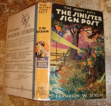 Hardy Boys 15 The Sinister Sign Post  Signpost hcdj 1947A-17  Franklin W... - $37.95