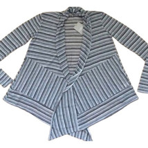 $128 Anthropologie Stripes Ahoy Cardigan Small 2 4 Black White Charcoal ... - $33.96