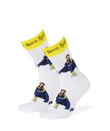 John&#39;s Crazy Socks Adult Down Syndrome Girl Superhero Crew Socks Size 9-11 - £8.26 GBP