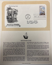 American Wildlife Mail Cover FDC &amp; Info Sheet Mountain Goat 1987 - £7.86 GBP