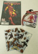 Invincible Iron Man #001 Comic Book~Sticker Sheets~Age of Ultron 4&quot; Figu... - $16.63