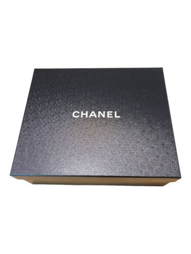 Primary image for Chanel Empty Sandals Shoe Black Box Gift Set Tissue Paper Card 12x10x4.5 Storage