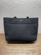 Vera Bradley Black Quilted Large Tote Bag Handbag Purse KG JD - $29.69