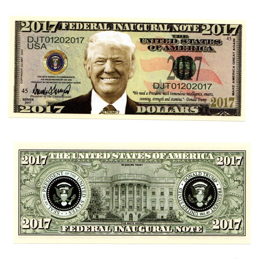 Donald Trump Novelty Money Bill 2017 - $2.00