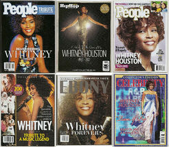 Six 2012 Whitney Houston Collector&#39;s Item Memorial Issue Magazines Unsol... - $25.00