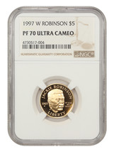 1997-W $5 Jackie Robinson NGC PR70DCAM - £569.18 GBP