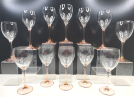 12 Pc Luminarc Rose Water Goblets Wine Glasses Pink Stemware Cristal France Lot - £116.51 GBP