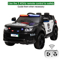 12V Kids Police Ride On SUV Car Toys LED Light, Music, Sirens, Remote Control - £209.31 GBP