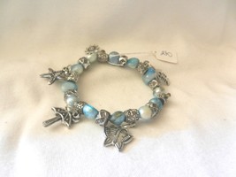NeW Multi Stone Beads Multi Charms Bangle Bracelet - £4.00 GBP