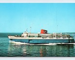 MV Bluenose Ferry at Bar Harbor Dock Maine ME UNP Chrome Postcard E16 - £3.22 GBP