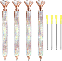 Lincia 4 Pcs Diamond Pens with Crystal Bling Metal Ballpoint Pens Bridal... - £11.77 GBP