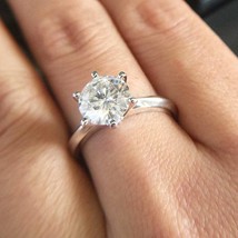 9mm Moissanite Ring Diamond Engagement Ring, 6 Prong Ring For Women Wedding Ring - £67.93 GBP