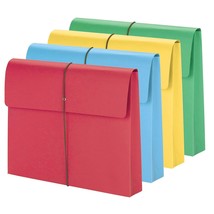 Smead Colored Expanding File Wallet with Flap and Cord Closure, 2&quot; Expansion, Le - £55.93 GBP