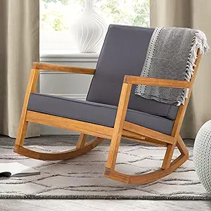Heavy Duty Premium Club Rocking Chairs 500Lbs Capacity With Inclined Bac... - $395.99