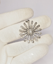 Pave Diamond Sun Pendant For Women 925 Silver Handmade Sun Charm Jewelry Gift - £76.93 GBP