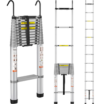 VEVOR Telescoping Ladder, 15 FT Aluminum Mutil-button Retraction Collaps... - $165.79 CAD