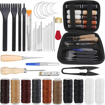 Leather Stitching Sewing Kit, Leather Sewing Tool Kit with 4Mm, 46Pcs  - $41.99