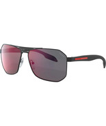 Prada PS51VS DG09Q1 Linea Rossa Sunglasses Black Rubber Dark Grey Mirror... - $636.19 CAD
